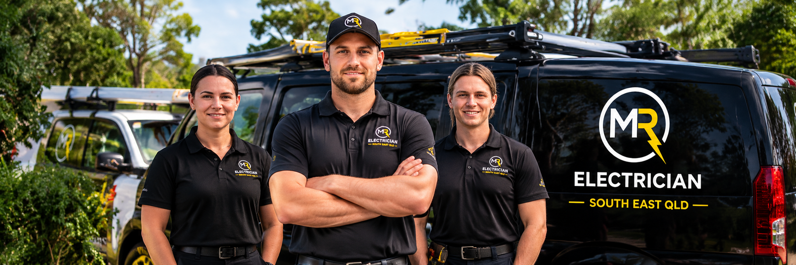 Bradley Hooke and the MR Electrician South East QLD Team